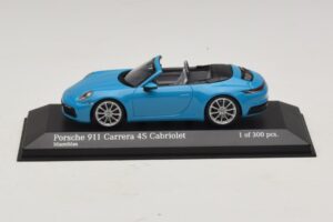 Porsche 911 992 Carrera 4S Cabriolet Blu Minichamps 1:43 410069332 Pressofusione