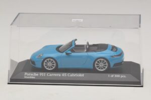 Porsche 911 992 Carrera 4S Cabriolet Blu Minichamps 1:43 410069332 Pressofusione — immagine 4 di 5