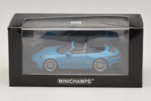 Porsche 911 992 Carrera 4S Cabriolet Blu Minichamps 1:43 410069332 Pressofusione — immagine 5 di 5