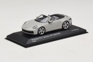 Porsche 911 992 Carrera 4S Cabriolet Grigio Minichamps 1:43 410069331 Pressofusione — immagine 2 di 5