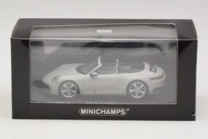 Porsche 911 992 Carrera 4S Cabriolet Grigio Minichamps 1:43 410069331 Pressofusione — immagine 5 di 5