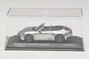 Porsche 911 992 Carrera 4S Cabriolet Argento Minichamps 1:43 410069330 Pressofusione — immagine 4 di 5
