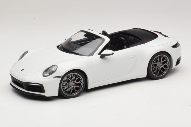 Porsche 911 992 Carrera 4S Cabriolet Bianco Minichamps 1:18 155067330 Pressofusione