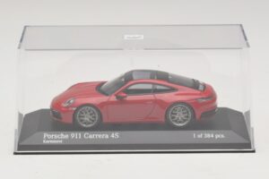 Porsche 911 992 Carrera 4S Rosso Minichamps 1:43 410069321 Pressofusione — immagine 4 di 5