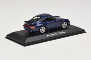 Porsche 911 993 Turbo Blue Metallic Maxichamps 1:43 940069201 Pressofusione — immagine 2 di 5