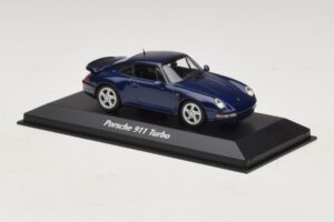 Porsche 911 993 Turbo Blue Metallic Maxichamps 1:43 940069201 Pressofusione — immagine 3 di 5