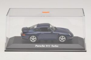 Porsche 911 993 Turbo Blue Metallic Maxichamps 1:43 940069201 Pressofusione — immagine 5 di 5