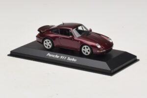 Porsche 911 993 Turbo Rosso Metallizzato Maxichamps 1:43 940069200 Pressofusione — immagine 3 di 5