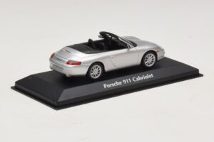 Porsche 911 996 Cabriolet Argento Maxichamps 1:43 940061031 Pressofusione — immagine 2 di 5