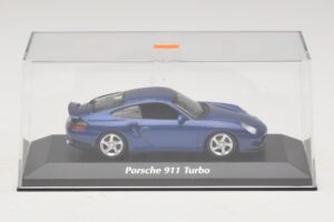 Porsche 911 996 Turbo Blue Metallic Maxichamps 1:43 940069301 Pressofusione — immagine 4 di 5