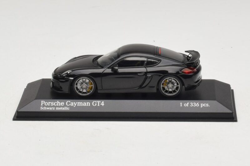Porsche Cayman GT4 981 Black Metallic Minichamps 1:43 410066121 Pressofusione