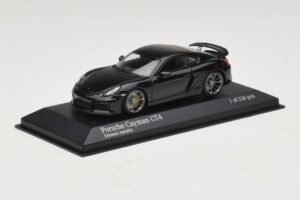 Porsche Cayman GT4 981 Black Metallic Minichamps 1:43 410066121 Pressofusione — immagine 2 di 5