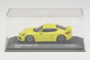 Porsche Cayman GT4 981 Verde Minichamps 1:43 410066122 Pressofusione — immagine 4 di 5