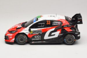 Toyota GR Yaris Rally1 #33 E. Evans / S. Martin Rally Monte Carlo 2026 IXO 1:18 18RMC269B Pressofusione — immagine 3 di 6