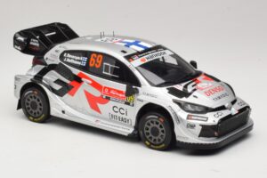 Toyota GR Yaris Rally1 #69 K. Rovanpera / J. Halttunen Rally Portugal 2025 IXO 1:18 18RMC250B Pressofusione — immagine 4 di 6