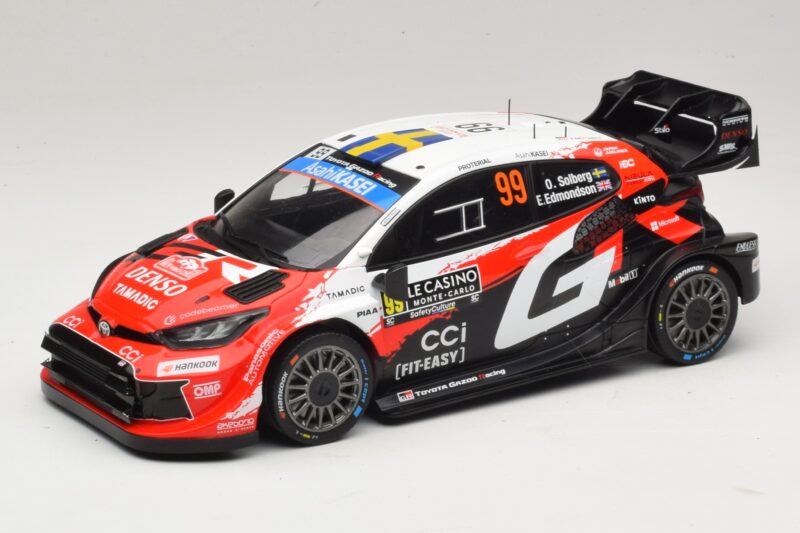 Toyota GR Yaris Rally1 #99 O. Solberg / E. Edmondson Rally Monte Carlo Winner 2026 IXO 1:18 18RMC269A Pressofusione
