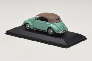 Volkswagen 1200 Cabriolet Capote Verde Minichamps 1:43 430052042 Pressofusione — immagine 3 di 5