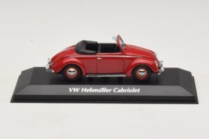 Volkswagen Hebmuller Cabriolet Rosso Maxichamps 1:43 940052131 Pressofusione