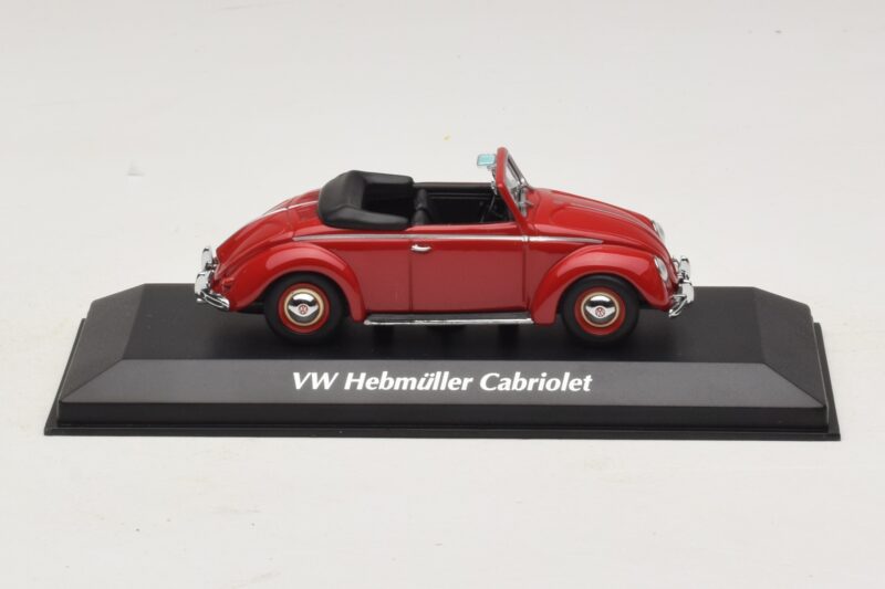 Volkswagen Hebmuller Cabriolet Rosso Maxichamps 1:43 940052131 Pressofusione