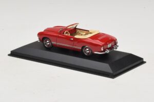 Volkswagen Karmann Ghia Cabriolet Rosso Scuro Minichamps 1:43 5032 Pressofusione — immagine 3 di 5