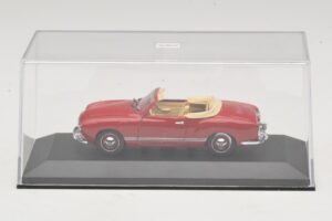 Volkswagen Karmann Ghia Cabriolet Rosso Scuro Minichamps 1:43 5032 Pressofusione — immagine 4 di 5